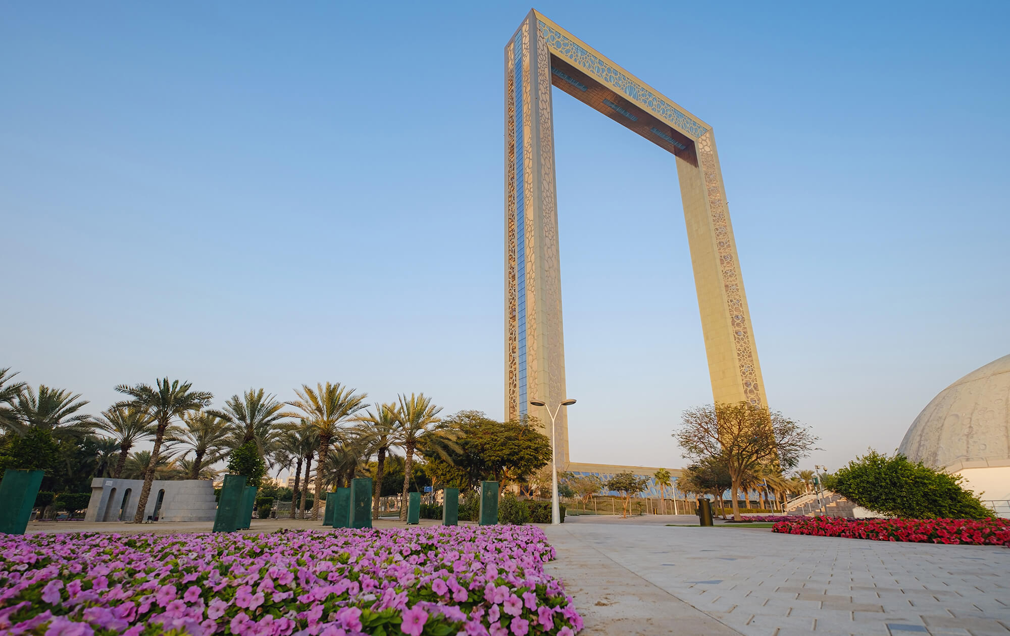 Dubai Frame in Zabeel park in Dubai 