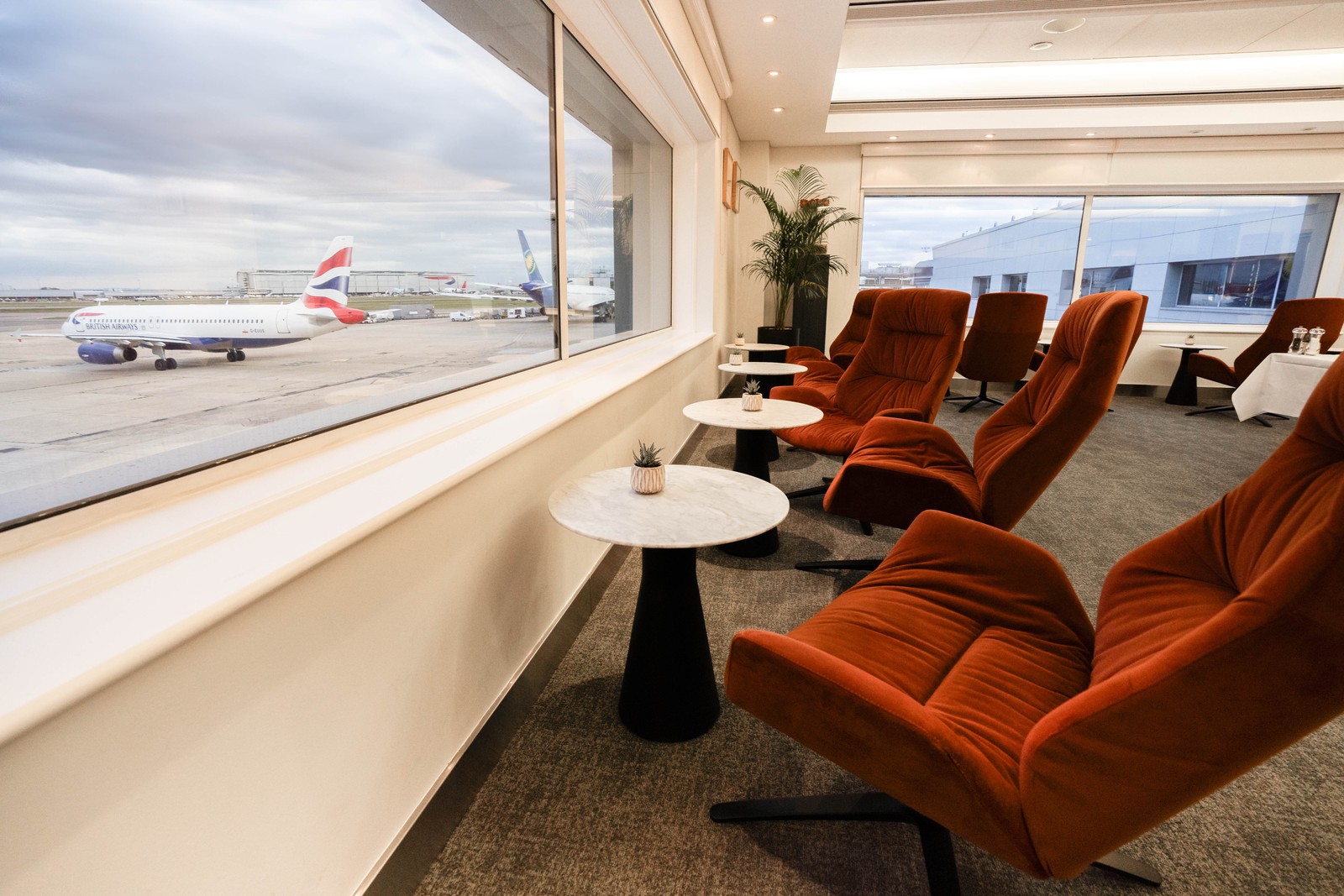 British Airways Business Class Club and First Lounge at London Heathrow Airport, Terminal 5. Photo by British Airways.