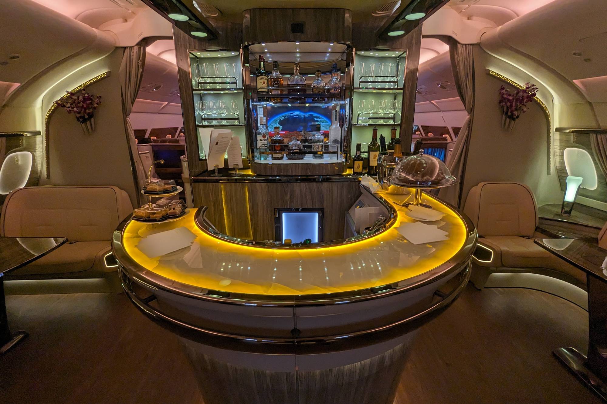 Emirates A380 business class bar