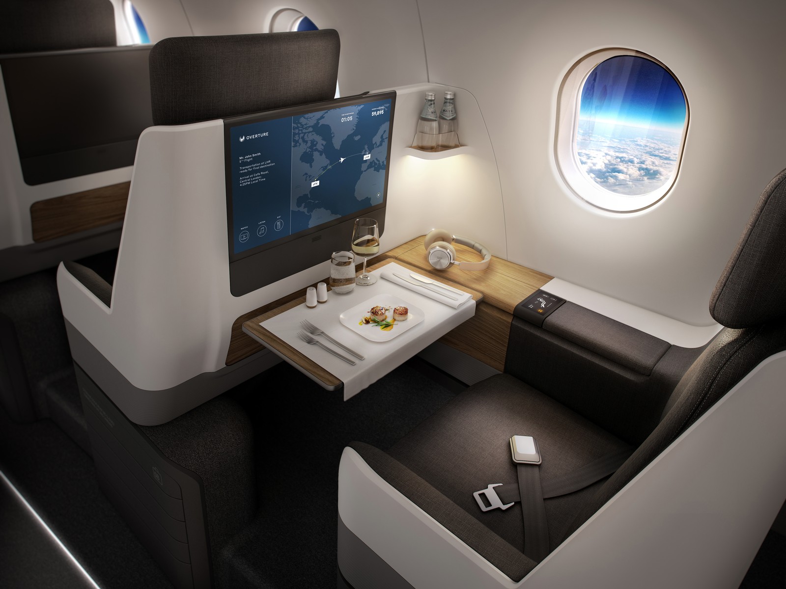 Passenger experience on Boom Overture cabin. Photo by Boom Supersonic.