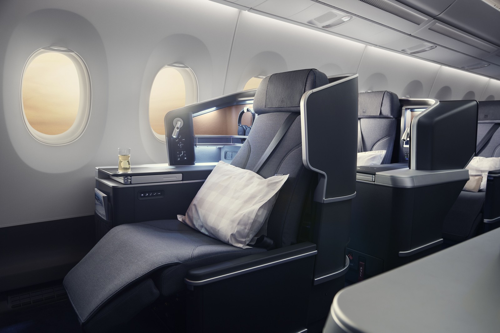 SAS A350 business class cabin. Photo by SAS AB.