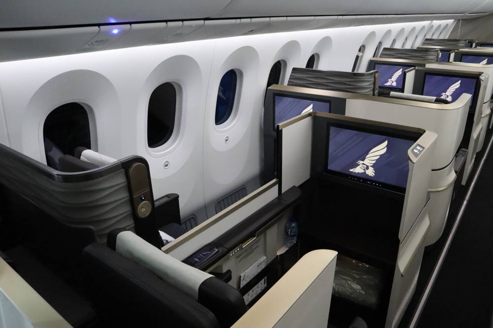 Gulf Air Boeing B787-9 business class. Photo by Gulf Air.