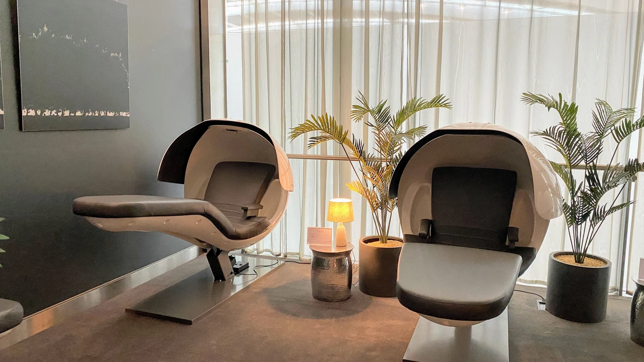 British Airways Concorde Room Forty Winks EnergyPods in quiet relaxation zone