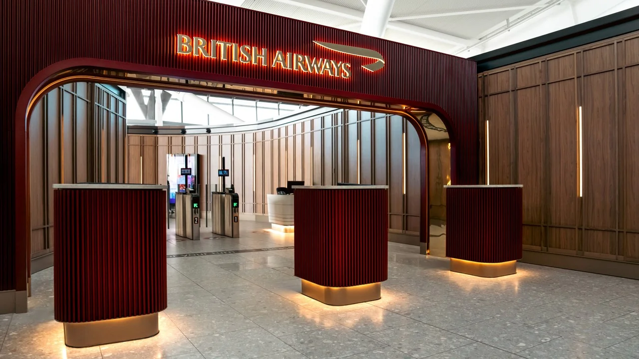 British Airways lounge entrance at London Heathrow Terminal 5