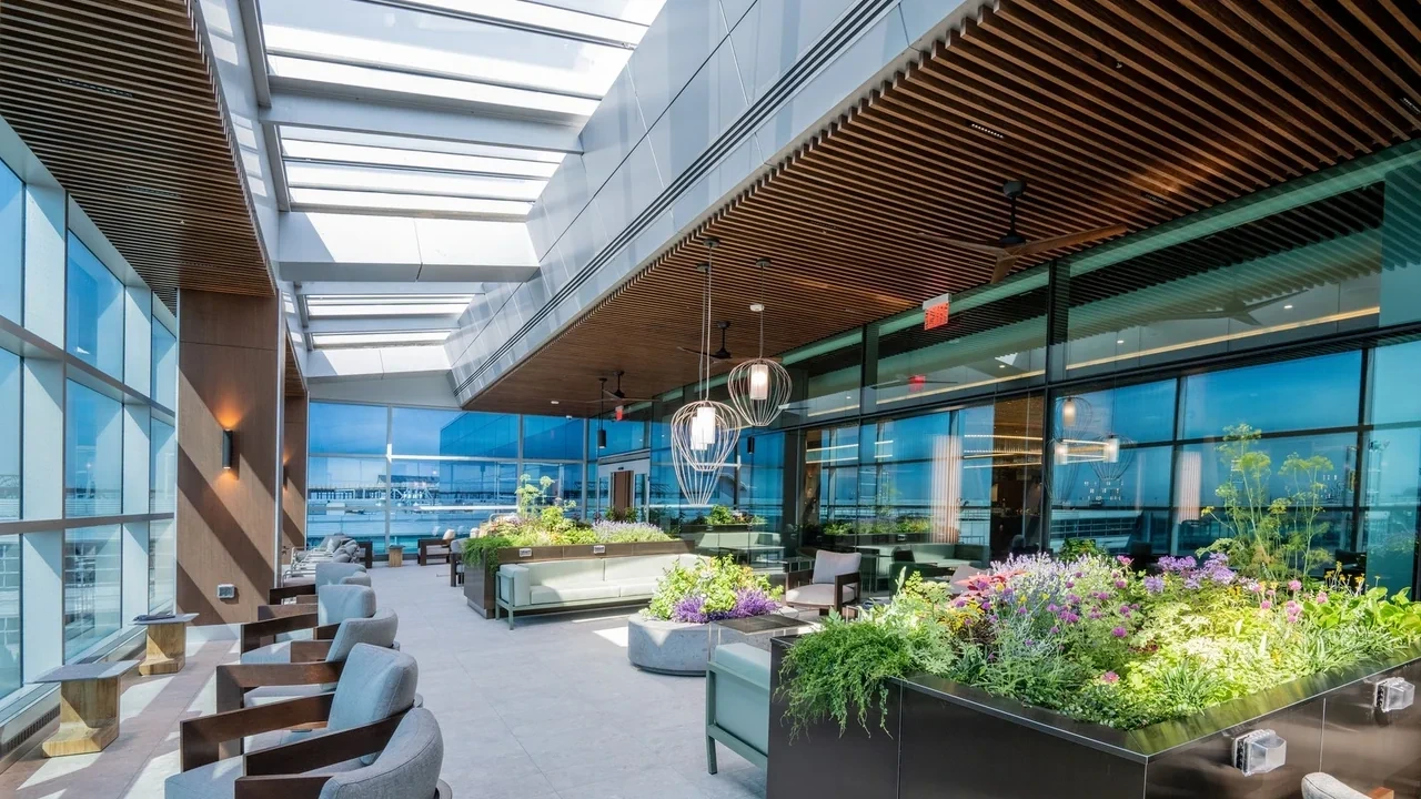 Delta Sky Deck outdoor terrace at LAX Terminal 3