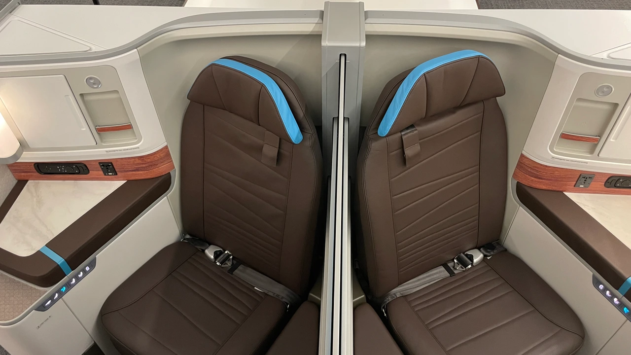 Hawaiian Airlines current business class cabin. Photo by Hawaiian Airlines.